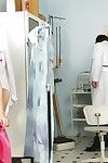 Shaved pussy of big bra buddies slut Lilith Lee is checked by her doctor