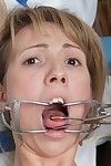 With a whitehead dental gag at the group gyno interrogation