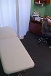 Blonde gets dizzy at doctors office and ends up dug