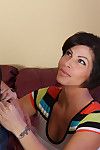 Busty milf Shay jacking off big cock for a signature