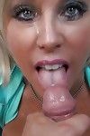 Top-heavy ready vixen gets dug and milks a boner for cum on her face