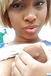 Beautiful big black titties discharged in selfie close ups