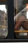 lourd baisée sur Un ville Bus