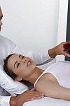 Pornstar Dillion Harper receiving oil massage in advance of hardcore fuck session