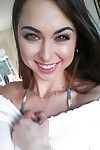 Diminutive chick Riley Reid taking nsfw selfies of shaved pussy outdoors