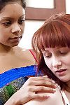 Interracial girl-on-girl act of love with young amateur princesses Kiki and Ren