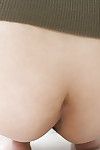 Alluring asian chicito Misaki Mori uncovering her tits and hairy pussy