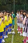 Japanese soccer sluts love to show off naked
