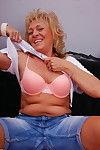 Bawdy blonde housewife playing with herself