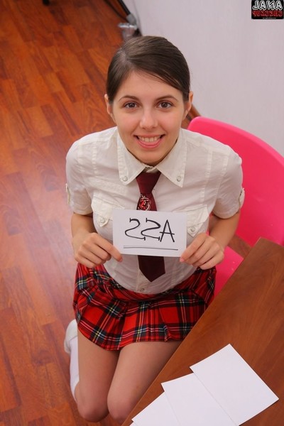 Spry teen natalia illarionova passes anal exam in classroom