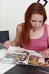 Sveta is a young and extreme woman, and is reading a magazine, as that babe waits for her older man. He is scheduled to arrive and that babe is in her favorite pink top.