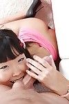 Beautiful Japanese schoolgirl Candy Vivian bending over for profound anal fuck