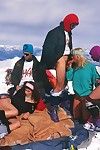 Vintage sex orgy in the european mountains