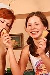 Girlfriends skylark with some icecream