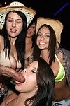 Cowgirl jaelyn fox riding cocks at one\'s disposal rub-down the club in yield b set forth
