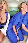 Sexy nurses shagging in depraved interracial orgy