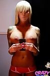 Big boobed blonde amateur Lolly Ink good-looking selfies of inked body