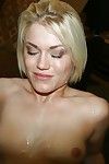 Crude girlfriend Ash Hollywood gets cum on all sides of over say no to face after sex