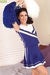 Milf cheerleader Anna demonstrates her perfect nuisance in a uniform