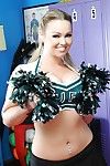 Big titted cheerleader Abbey Brooks gets naked on the floor