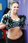 Big titted cheerleader Abbey Brooks gets naked on the floor