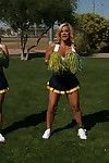 School cheerleader around big boobs Shyla Stylez has groupsex