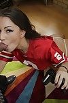 Sultry Latina cheerleader Alexis Rodriguez gives classic blowjob