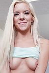 Fresh faced light-complexioned teenager Halle Von bares will not hear of tiny boobies