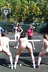 Lesbians are having some fun on hammer away fuck-off court like always