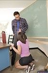 Fail to understand with closely-knit confidential Mischa Brooks pleases her teacher with her cunt