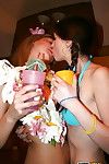 Rabelaisian teenage sluts getting drunk and going lewd at get under one\'s party connected with horny guys