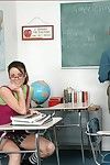 Sexy coed in glasses Isabella Dior shafted by her professor in class