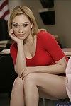 Sizzling college hottie Lily LaBeau showing off covetous booty and tits